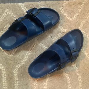 Women’s navy rubber Birkenstock’s